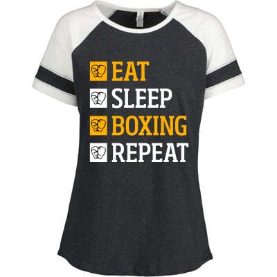 Eat Sleep Boxing Repeat Boxing Enza Ladies Jersey Colorblock Tee