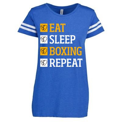 Eat Sleep Boxing Repeat Boxing Enza Ladies Jersey Football T-Shirt