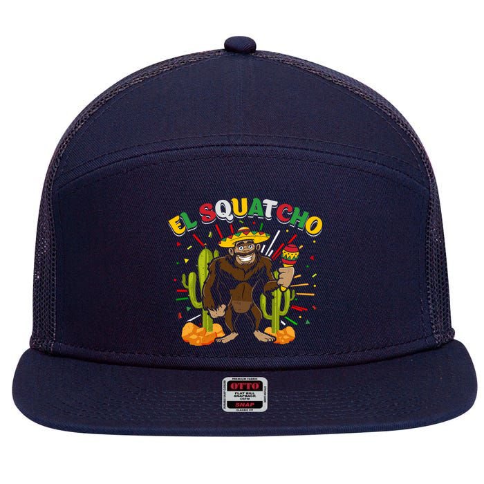 El Squatcho Bigfoot Saquatch 7 Panel Mesh Trucker Snapback Hat