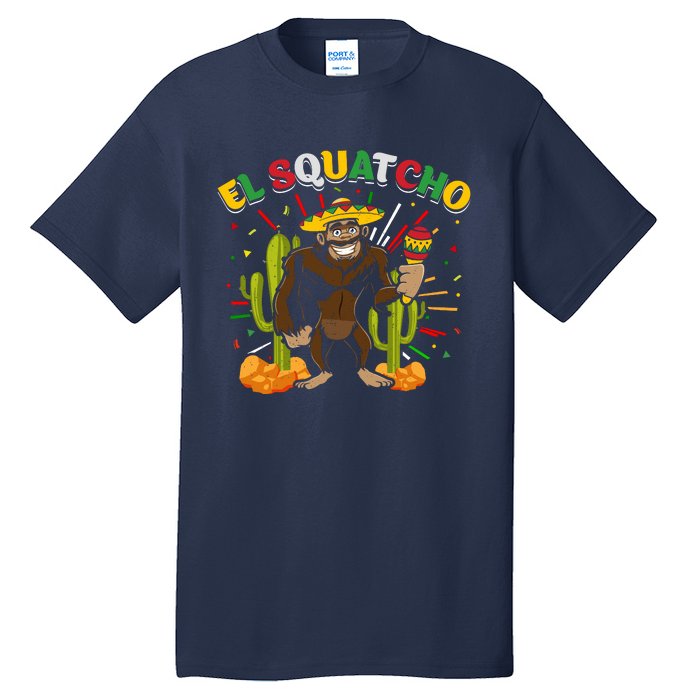 El Squatcho Bigfoot Saquatch Tall T-Shirt