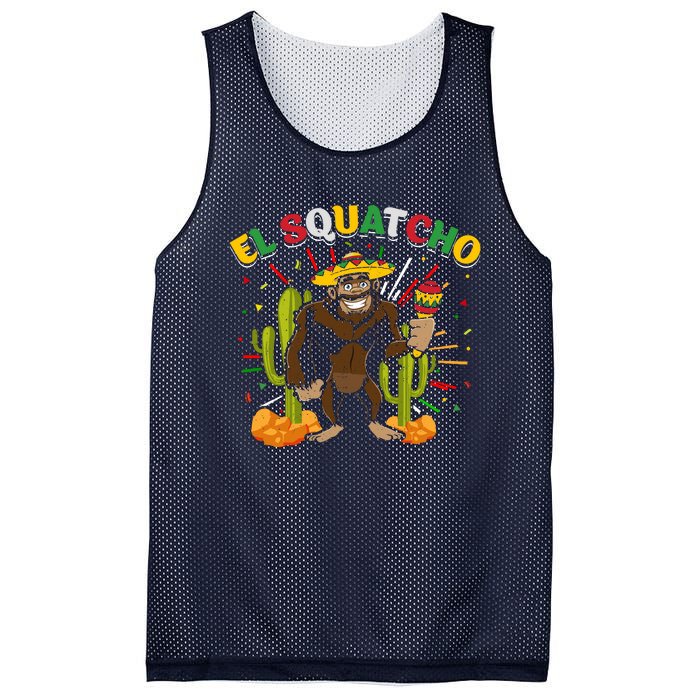 El Squatcho Bigfoot Saquatch Mesh Reversible Basketball Jersey Tank