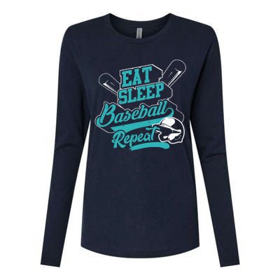 Eat Sleep Baseball Repeat - Baseball Player Gift Womens Cotton Relaxed Long Sleeve T-Shirt