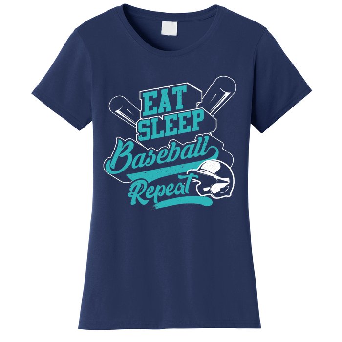 Eat Sleep Baseball Repeat - Baseball Player Gift Women's T-Shirt