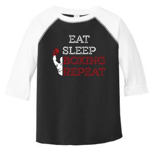 Eat Sleep Boxing Repeat Boxer Design Funny Gift Toddler Fine Jersey T-Shirt