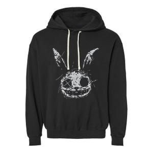 Evil Scary Bunny Rabbit Alt Goth Grunge Horror Aesthetic Garment-Dyed Fleece Hoodie