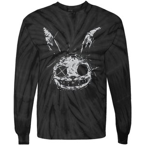 Evil Scary Bunny Rabbit Alt Goth Grunge Horror Aesthetic Tie-Dye Long Sleeve Shirt