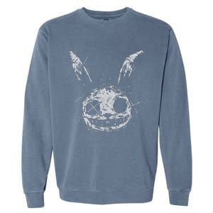 Evil Scary Bunny Rabbit Alt Goth Grunge Horror Aesthetic Garment-Dyed Sweatshirt