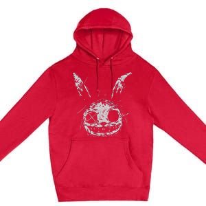 Evil Scary Bunny Rabbit Alt Goth Grunge Horror Aesthetic Premium Pullover Hoodie