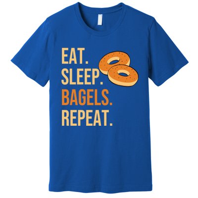 Eat Sleep Bagels Repeat Bagel Lovers Funny Baking Bakery Gift Premium T-Shirt