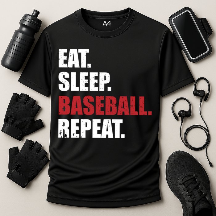 Eat Sleep Baseball Repeat Hoodie Cooling Performance Crew T-Shirt