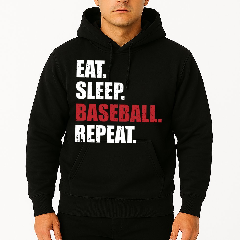 Eat Sleep Baseball Repeat Hoodie Hoodie