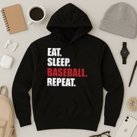 Eat Sleep Baseball Repeat Hoodie Hoodie