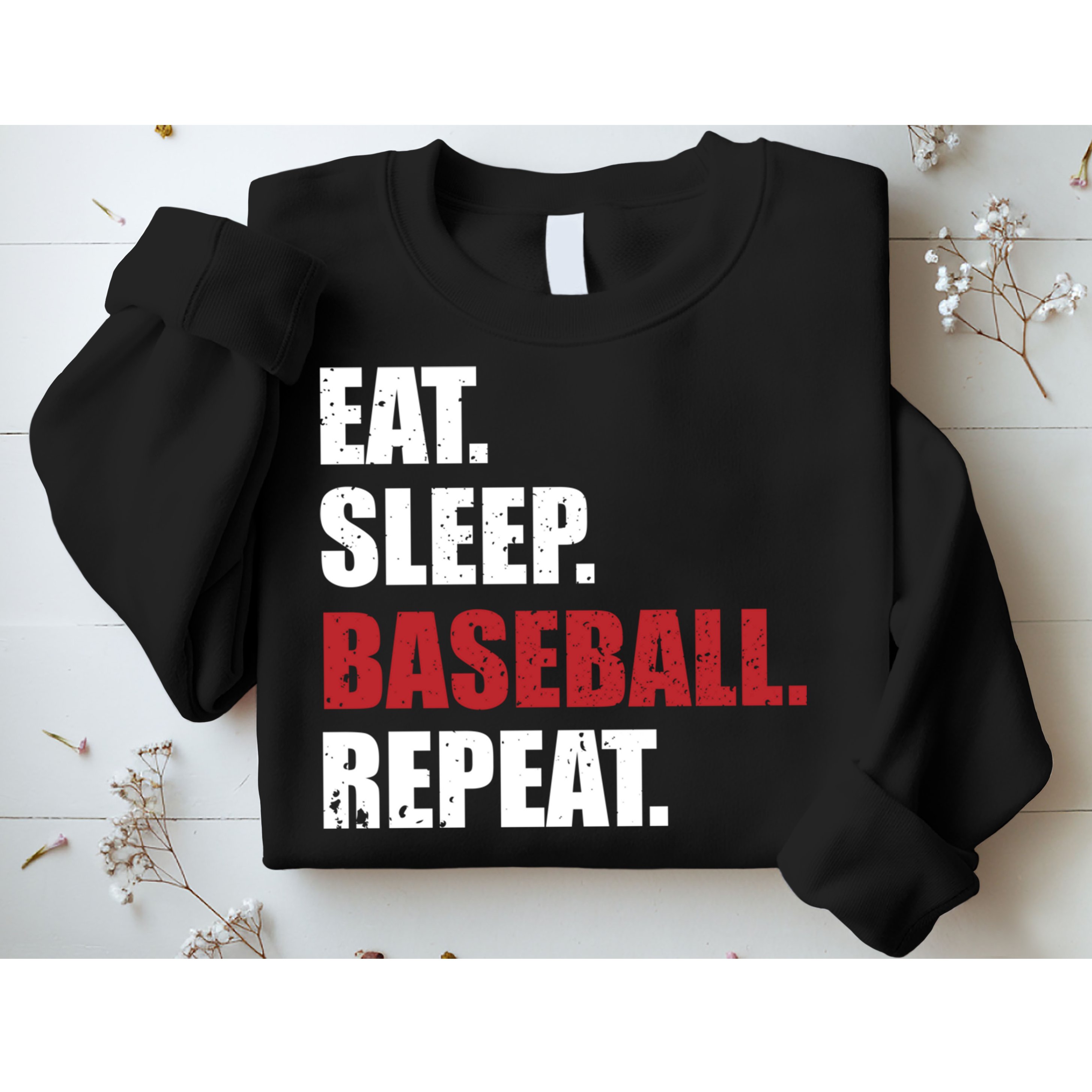 Eat Sleep Baseball Repeat Hoodie Sweatshirt