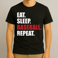 Eat Sleep Baseball Repeat Hoodie T-Shirt