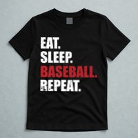 Eat Sleep Baseball Repeat Hoodie T-Shirt