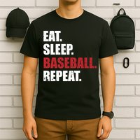 Eat Sleep Baseball Repeat Hoodie T-Shirt