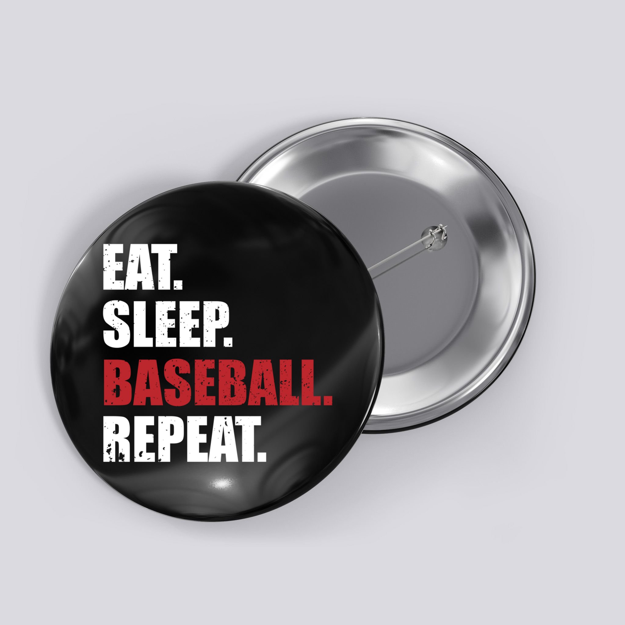 Eat Sleep Baseball Repeat Hoodie Button