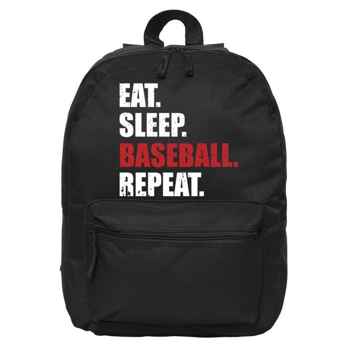 Eat Sleep Baseball Repeat Hoodie 16 in Basic Backpack