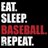 Eat Sleep Baseball Repeat Hoodie 16 in Basic Backpack
