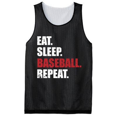 Eat Sleep Baseball Repeat Hoodie Mesh Reversible Basketball Jersey Tank