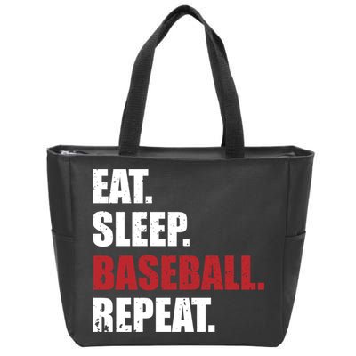 Eat Sleep Baseball Repeat Hoodie Zip Tote Bag