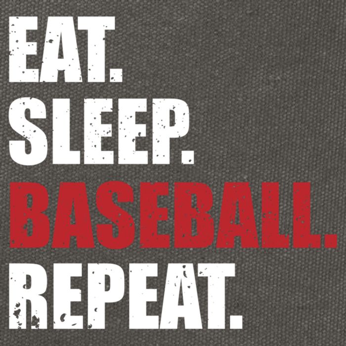 Eat Sleep Baseball Repeat Hoodie Cotton Canvas Backpack