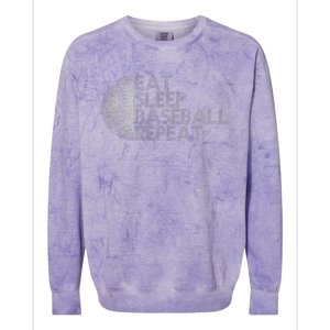 Eat Sleep Baseball Repeat Baseball Player Colorblast Crewneck Sweatshirt