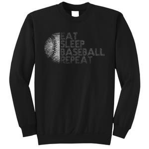 Eat Sleep Baseball Repeat Baseball Player Sweatshirt