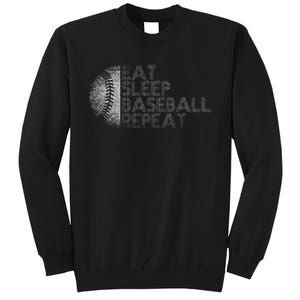 Eat Sleep Baseball Repeat Baseball Player Tall Sweatshirt