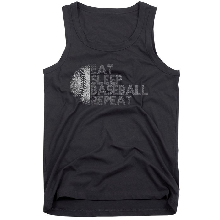 Eat Sleep Baseball Repeat Baseball Player Tank Top