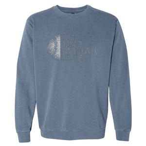 Eat Sleep Baseball Repeat Baseball Player Garment-Dyed Sweatshirt