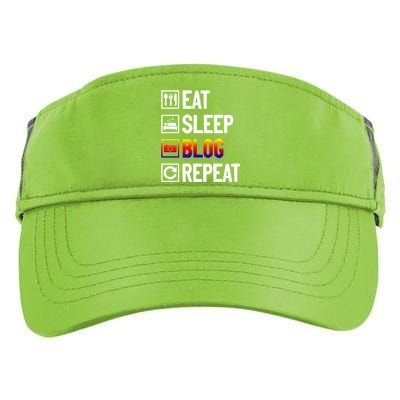 Eat Sleep Blog Repeat Vlogging Blogging Traveler Blogger Meaningful Gift Adult Drive Performance Visor