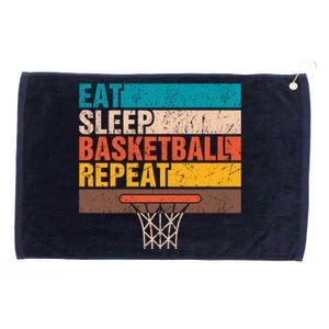 Eat. Sleep. Basketball. Repeat. Basketball Youths Bball Grommeted Golf Towel