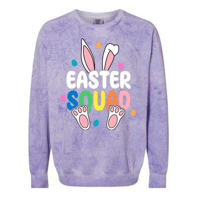 Easter Squad Bunny Holiday Colorful Colorblast Crewneck Sweatshirt