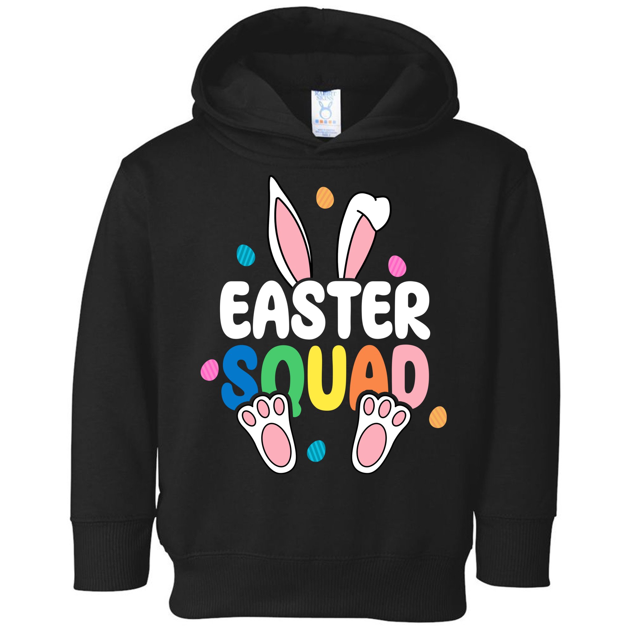 Easter Squad Bunny Holiday Colorful Toddler Hoodie
