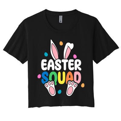 Easter Squad Bunny Holiday Colorful Crop Top