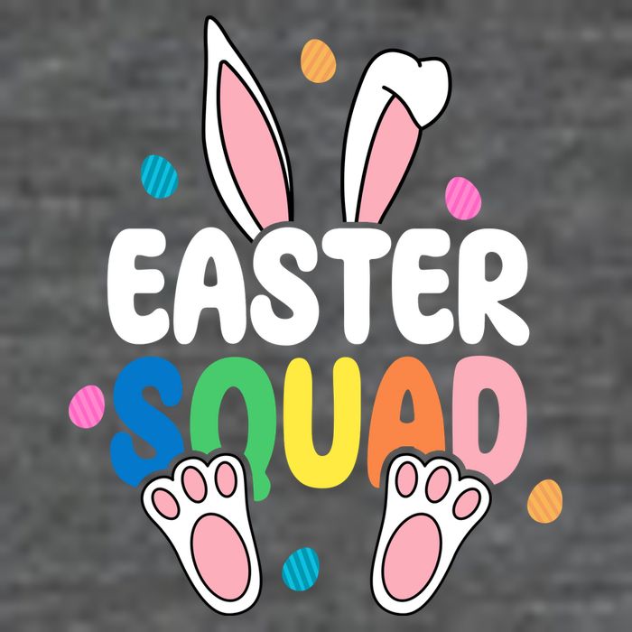 Easter Squad Bunny Holiday Colorful Long Sleeve Shirt