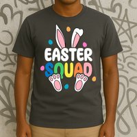 Easter Squad Bunny Holiday Colorful T-Shirt