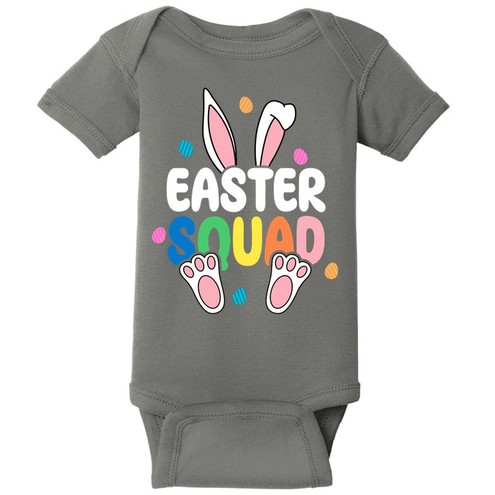 Easter Squad Bunny Holiday Colorful Baby Bodysuit
