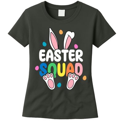 Easter Squad Bunny Holiday Colorful Womens T-Shirt
