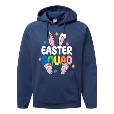 Easter Squad Bunny Holiday Colorful Performance Fleece Hoodie