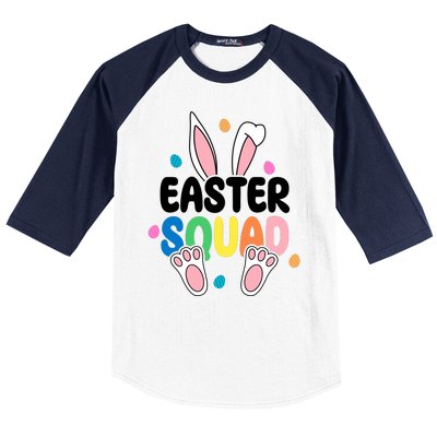 Easter Squad Bunny Holiday Colorful Baseball Sleeve Shirt