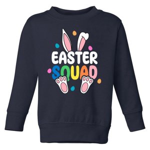 Easter Squad Bunny Holiday Colorful Toddler Sweatshirt