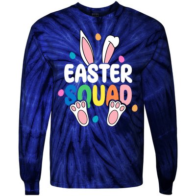 Easter Squad Bunny Holiday Colorful Tie-Dye Long Sleeve Shirt