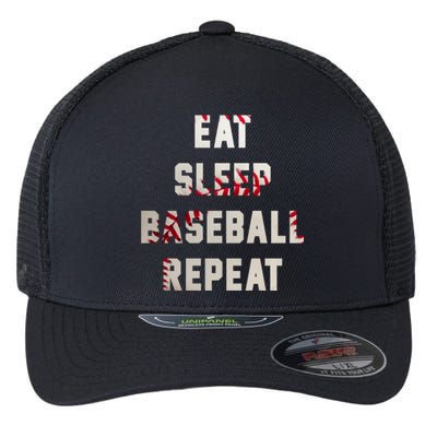 Eat Sleep Baseball Repeat Hoodie Baseball Player Fan Gifts Flexfit Unipanel Trucker Cap