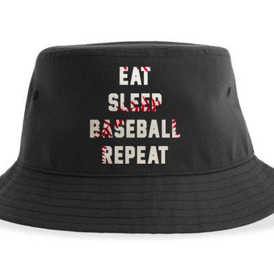 Eat Sleep Baseball Repeat Hoodie Baseball Player Fan Gifts Sustainable Bucket Hat