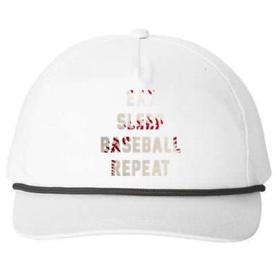 Eat Sleep Baseball Repeat Hoodie Baseball Player Fan Gifts Snapback Five-Panel Rope Hat