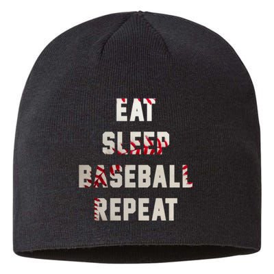 Eat Sleep Baseball Repeat Hoodie Baseball Player Fan Gifts Sustainable Beanie