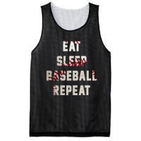 Eat Sleep Baseball Repeat Hoodie Baseball Player Fan Gifts Mesh Reversible Basketball Jersey Tank