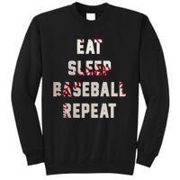 Eat Sleep Baseball Repeat Hoodie Baseball Player Fan Gifts Tall Sweatshirt